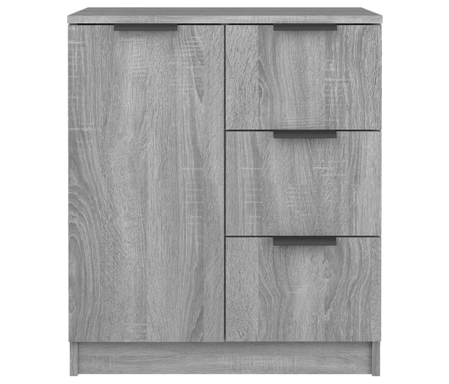 Aparador de madera contrachapada gris Sonoma 60x30x70 cm