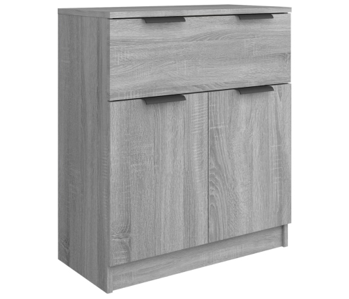 Aparador de madera contrachapada gris Sonoma 60x30x70 cm