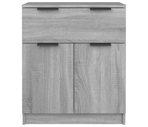 Aparador de madera contrachapada gris Sonoma 60x30x70 cm