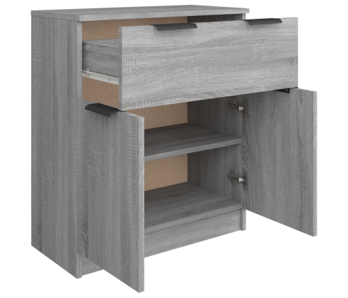 Aparador de madera contrachapada gris Sonoma 60x30x70 cm