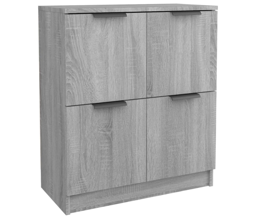 Aparador de madera contrachapada gris Sonoma 60x30x70 cm