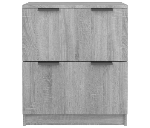 Aparador de madera contrachapada gris Sonoma 60x30x70 cm