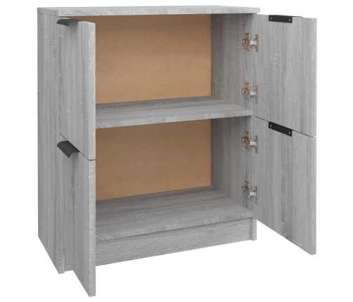 Aparador de madera contrachapada gris Sonoma 60x30x70 cm