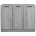 Aparador de madera contrachapada gris Sonoma 90,5x30x70 cm