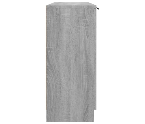 Aparador de madera contrachapada gris Sonoma 90,5x30x70 cm