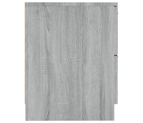 vidaXL Mesitas de noche 2 uds madera contrachapada gris Sonoma