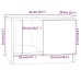 Mesa de centro madera de ingeniería roble ahumado 50x50x36 cm