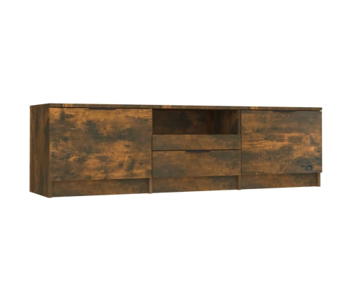 Mueble para TV madera contrachapada roble ahumado 140x35x40cm