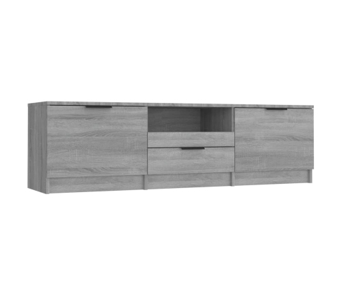 vidaXL Mueble de TV madera contrachapada gris Sonoma 140x35x40 cm