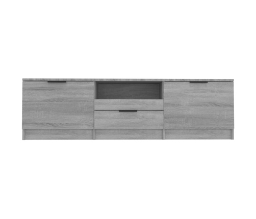 vidaXL Mueble de TV madera contrachapada gris Sonoma 140x35x40 cm