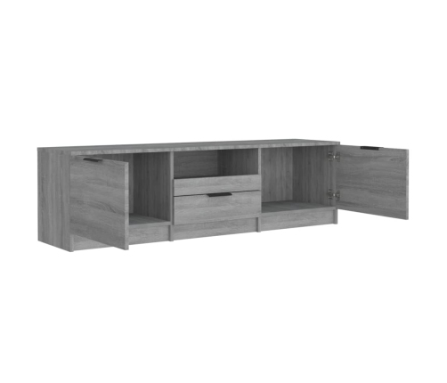 vidaXL Mueble de TV madera contrachapada gris Sonoma 140x35x40 cm