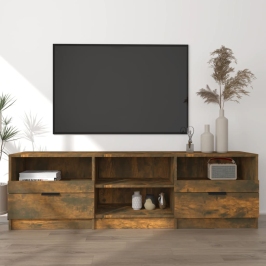 Mueble para TV madera contrachapada roble ahumado 150x33,5x45cm