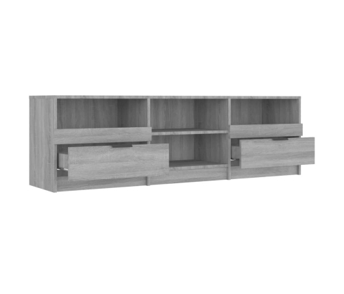 Mueble de TV madera contrachapada gris Sonoma 150x33,5x45 cm