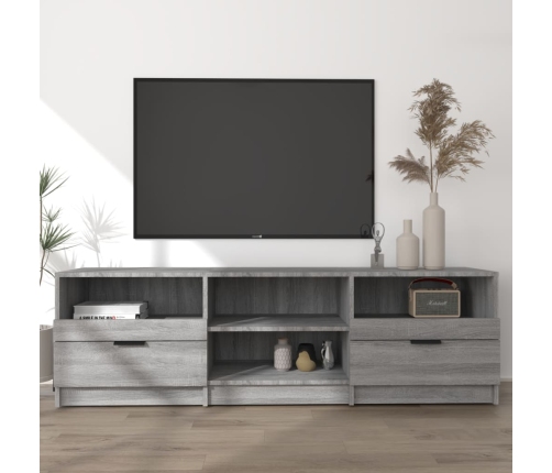 Mueble de TV madera contrachapada gris Sonoma 150x33,5x45 cm