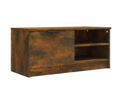 Mueble para TV madera contrachapada roble ahumado 80x35x36,5 cm