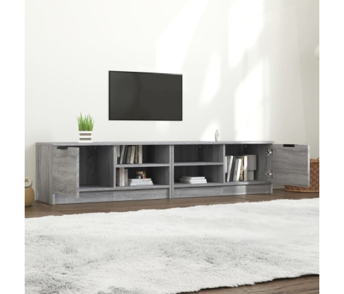 Muebles para TV 2 uds contrachapado gris Sonoma 80x35x36,5 cm