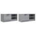 Muebles para TV 2 uds contrachapado gris Sonoma 80x35x36,5 cm