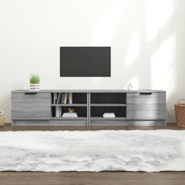 Muebles para TV 2 uds contrachapado gris Sonoma 80x35x36,5 cm