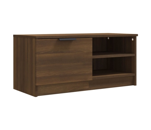 Mueble para TV madera contrachapada marrón roble 80x35x36,5 cm