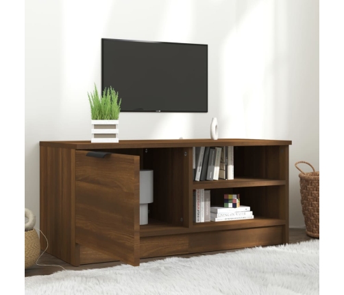 Mueble para TV madera contrachapada marrón roble 80x35x36,5 cm