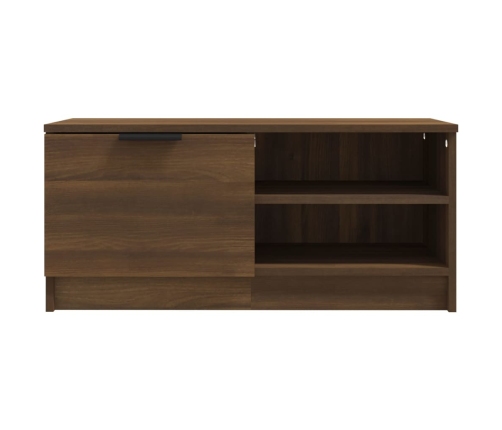 Mueble para TV madera contrachapada marrón roble 80x35x36,5 cm