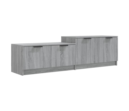 vidaXL Mueble de TV madera contrachapada gris Sonoma 158,5x36x45 cm