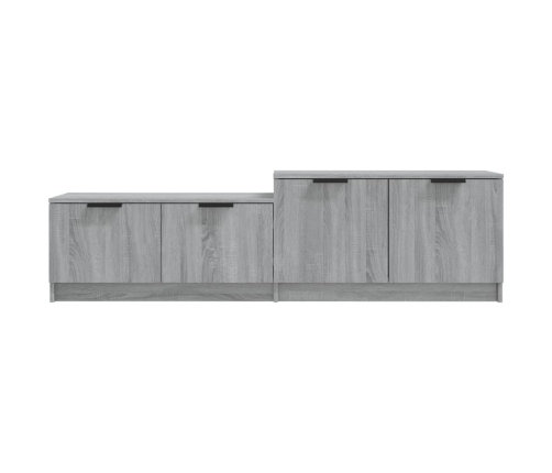 vidaXL Mueble de TV madera contrachapada gris Sonoma 158,5x36x45 cm