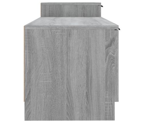 vidaXL Mueble de TV madera contrachapada gris Sonoma 158,5x36x45 cm