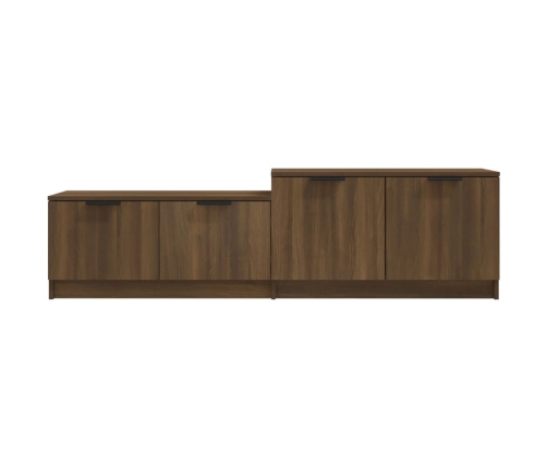 Mueble de TV madera contrachapada roble marrón 158,5x36x45 cm