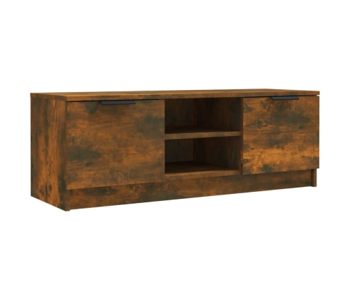 Mueble de TV madera contrachapada roble ahumado 102x35x36,5 cm