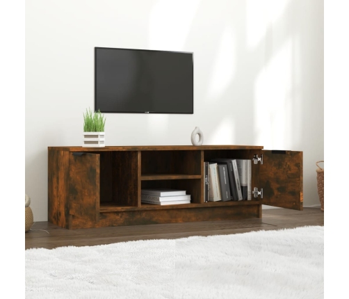 Mueble de TV madera contrachapada roble ahumado 102x35x36,5 cm