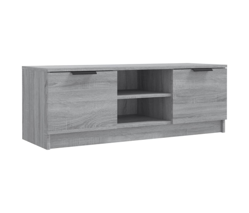 vidaXL Mueble de TV madera contrachapada gris Sonoma 102x35x36,5 cm