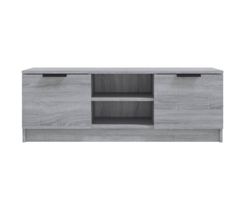 vidaXL Mueble de TV madera contrachapada gris Sonoma 102x35x36,5 cm