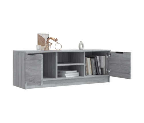 vidaXL Mueble de TV madera contrachapada gris Sonoma 102x35x36,5 cm