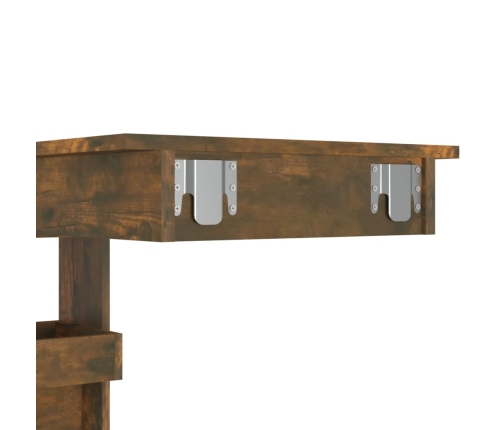 Mesa de bar de pared contrachapada roble ahumado 102x45x103,5cm