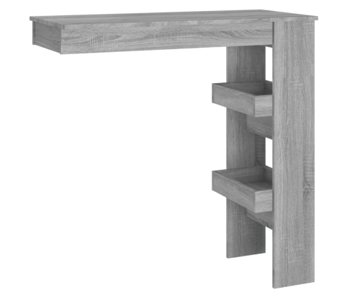 Mesa de bar de pared madera contrachapada gris 102x45x103,5cm