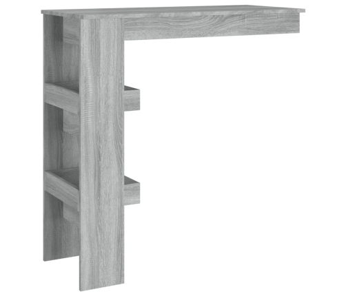 Mesa de bar de pared madera contrachapada gris 102x45x103,5cm