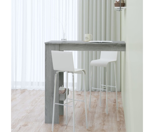 Mesa de bar de pared madera contrachapada gris 102x45x103,5cm