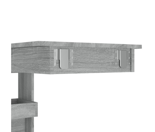 Mesa de bar de pared madera contrachapada gris 102x45x103,5cm