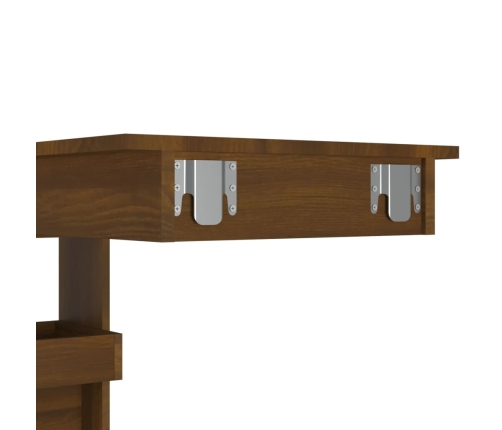 Mesa de bar de pared contrachapada roble marrón 102x45x103,5cm