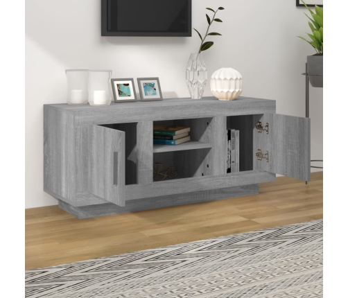 Mueble para TV madera contrachapada gris Sonoma 102x35x45 cm