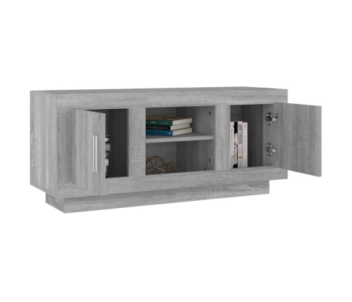 Mueble para TV madera contrachapada gris Sonoma 102x35x45 cm