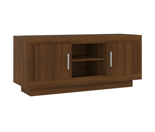 Mueble para TV madera contrachapada roble marrón 102x35x45 cm