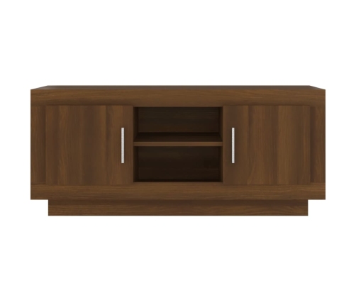 Mueble para TV madera contrachapada roble marrón 102x35x45 cm