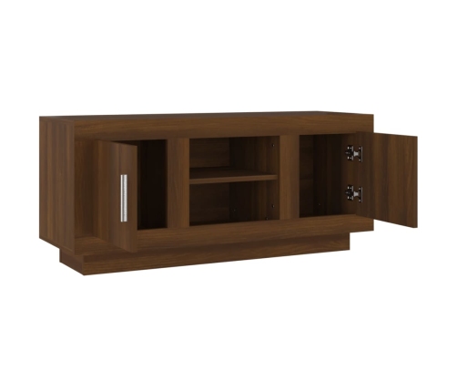 Mueble para TV madera contrachapada roble marrón 102x35x45 cm