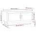 Mesa de centro madera de ingeniería roble ahumado 102x50x45 cm