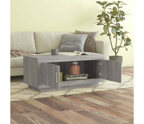 Mesa de centro madera de ingeniería gris Sonoma 102x50x45 cm