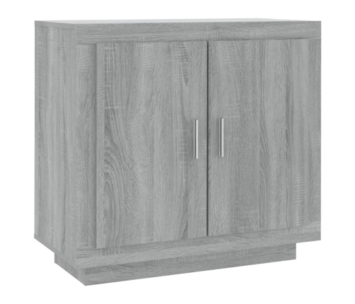 Aparador de madera contrachapada gris Sonoma 80x40x75 cm