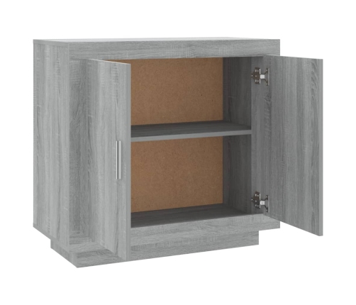 Aparador de madera contrachapada gris Sonoma 80x40x75 cm