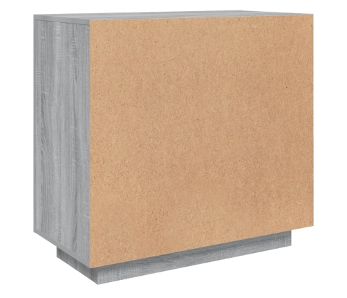 Aparador de madera contrachapada gris Sonoma 80x40x75 cm